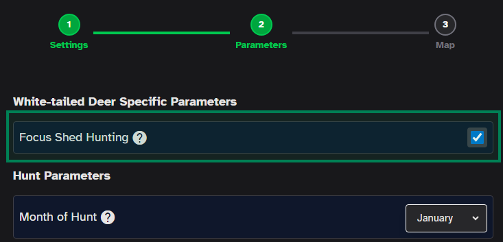 Using the Focus Shed Hunting toggle